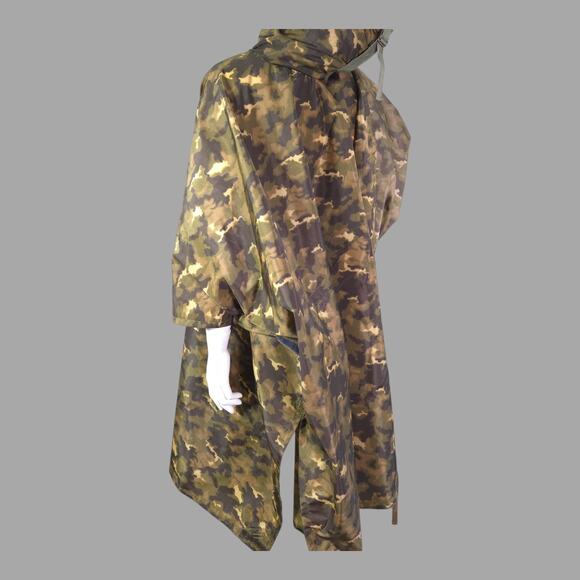 Soviet Plash Palatka Rain Poncho Woodland Camo Tent Coat Nylon Made in Russia - Picture 7 of 12